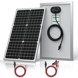 SUNER POWER 12V 30W Solar Battery Charger Maintainer PRO, Built-in UltraSmart MPPT Charge Controller, Waterproof 30 Watt Solar Panel Charging Kit for 12Volt AGM, Deep Cycle, Lead-Acid, Lifepo4 Battery