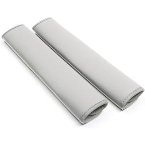 2PS seat Belt Cover pad,Faux Leather Seatbelt Covers Strap Shoulder Cushion for Driver Accessories,Backpack, Shoulder Bag (Grey)