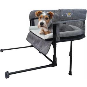 Englacha Close2me Bedside Pet Bed for Cats and Dogs, Elevated Dog Bassinet with Sides, Dog Crib