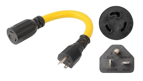 ONETAK NEMA 6-20P to L6-20R 240V 20 Amp 3 Prong Male Plug to Twist Lock 3 Prong Female Outlet Receptacle Generator Welder Dryer EV Charger Power Cord Adapter