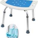 Shower Seat for Inside Shower - Bath Stool, Medical Shower Chairs for Seniors, Elderly, Handicap & Disabled - Adjustable Support Shower Bench w/Handles for Bathtub