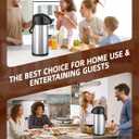 Esemoil Coffee Carafe for Keeping Hot, 102oz/3L Large Capacity Airpot Coffee Dispenser with Pump, Insulated Stainless Steel Thermal for Hot/Cold Water Liquid Tea Chocolate for Hot Cocoa for Parties