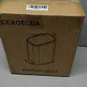 CEROELDA Small Bathroom Trash Can with Lid Soft Close-5L/1.3 Gal Stainless Steel Garbage Can-Step Pedal Wastebasket Slim Trash Bin for Office, Bedroom, Toilet, Live Room-White