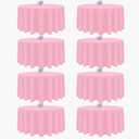 8 Pack Pink Round Tablecloth 90 Inch Round Table Cloth, Wrinkle Resistant and Washable Tablecloth Polyester Fabric Table Cloth Round Cover for Dining Wedding Banquet Party