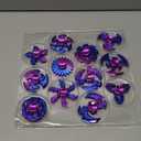 12 Pack Fidget Spinner, Fidget Spinners Bulk Sensory Fidget Toys for Kids and Adults, Stress Relief Toy and Anxiety Reducer, Goodie Bag Fillers Classroom Prizes (Golden Blue)