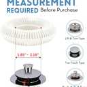 Hair Catcher for Shower Drain & Bathtub  TubRing Pop-Up Drain Protector & Strainer, Reusable Silicone Stopper for Bathroom Clog Prevention, Fits 1.85"2.16" Drains | White