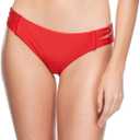 Body Glove Women's Smoothies Ruby Solid Bikini Bottom Swimsuit (Medium, Smoothie True Red)