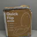Quick Flip Toilet Seat with Built-in Potty & Splash Guard for Toddler Training, Slow Close - Jool Baby (Elongated)