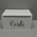 Darware Wooden Wedding Card Box for Reception (White), Decorative Card Receiving Box for Birthdays, Showers, Graduations and More