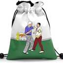 Artpreti Funny Golf Valuables Pouch,Golf Pouch Bag with Drawstrings Golf Tee Bag Pouch Leather Golf Tee Pouch Golf Ball Bag for Men Women - The Price is Wrong