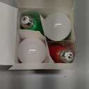 4 Pack LED Red and Green Light Bulbs - 120V E26 Base 9 Watt (60-watt Replacement) - Red and Green Bulbs for Party Decoration, Porch, Home Lighting, Christmas 4 Pack