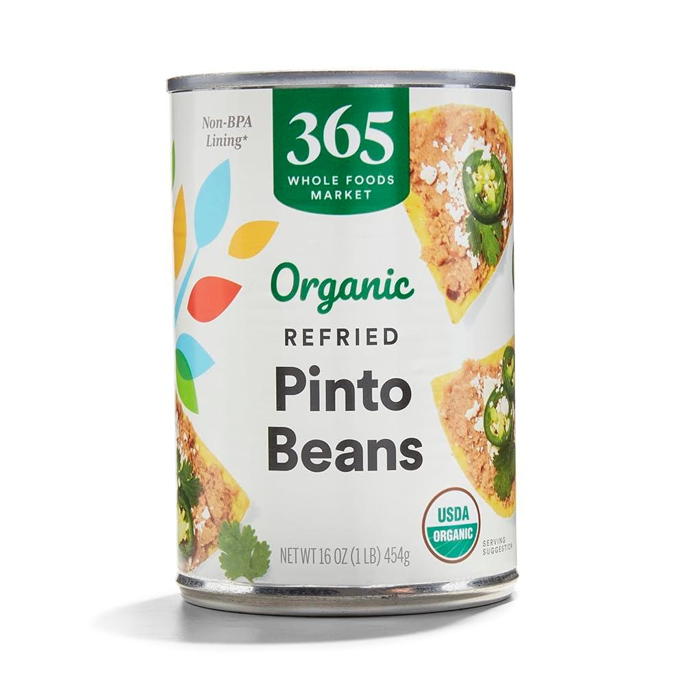 365 by Whole Foods Market, Organic Refried Pinto Beans, 16 oz (EXP 09/15/28)