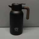 Thermal Coffee Carafe 70 oz - 12 Hour Hot Stainless Steel Carafes for Hot Liquids-Insulated Coffee Carafes For Keeping Hot/Cold Coffee, Tea, Water,Milk, Creamer Dispenser for Coffee Bar(Black)