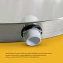 Everflow AWHP24 Aluminum Water Heater Drain Pan with 1 in. - 1-1/2 in. PVC Fitting, 24 in. Diameter Chrome