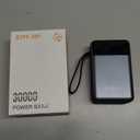 Portable-Charger-Power-Bank Travel Essentials Battery Pack USB C 30000mAh Built in Cable 22.5W Phone Fast Charging Powerbank Compatible with iPhone 16 15 14 13 12 11 iPad Samsung Google (Black)