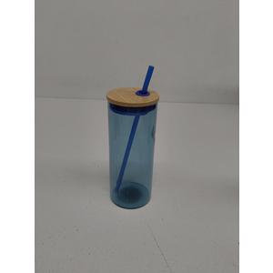 Multi-function Glass Cup with Lid Transparent Juice Tumbler with Straw for Cold Beverages for Home Cafes and Parties