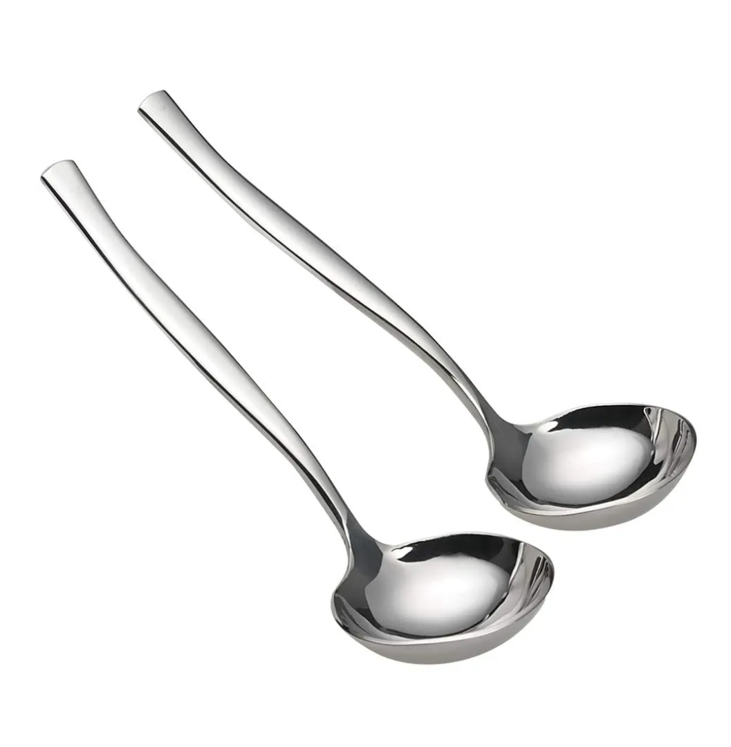 Dash of That 2-Piece Stainless Steel Gravy Soup Spoon Small Ladle