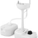 YITAHOME Portable Sink Camping Hand Washing Station, 17 L Wash Basin Stand with 24L Recovery Tank, Rolling Wheels, Soap Dispenser, Towel Holder, for Garden, Outdoor, Travel, Boat, Gather, Worksite