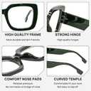 OCCI CHIARI Reading Glasses Women Stylish Square Oversized Readers 1.0 1.25 1.50 1.75 2.0 2.25 2.50 2.75 3.0 3.5 4.0 (Green)