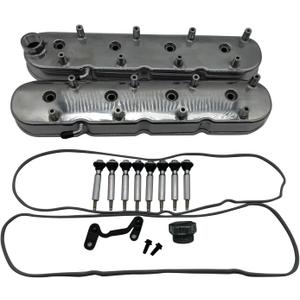 1 SET SHLPDFM Engine Valve Covers Cast Aluminium Polished Tall Chevy Valve Covers with Coil Mounts Fits for LS LS1 LS2 LS3 5.3 6.0 6.2 Engine