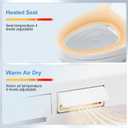 Electric Bidet Toilet Seat, Elongated, Warm Water with Air Dryer, Heated Seat and Slow Close Lid, Front and Rear Wash, Adjustable Water Temperature, LED Nightlight, Wireless Remote, White, 101