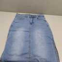 Denim Skirt for Women Midi Jeans Skirt A Line Slit Below The Knee Long Skirt, Medium