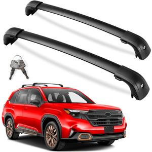 KINGGERI 300lbs Roof Rack Cross Bars Compatible with 2025 2026 Subaru Forester Sport/Touring Hybrid (Not for Raised Rails), Lockable Heavy Duty Aluminum Roof Rails Crossbars Kayak Luggage Accessories