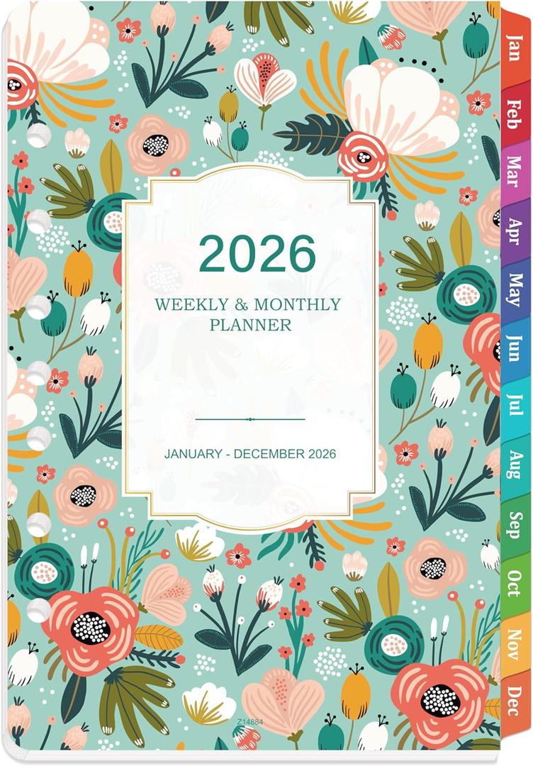 2026 Planner Refills - 7 Punched Holes 2026 Weekly Monthly Planner Refills from January 2026 to December 2026, Planner Refill/Inserts, 5.5'' x 8.5''