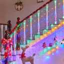 12 x 5FT 360 LED Christmas Net Lights Outdoor for bushes, Waterproof IP65 12 Modes Connectable Extendable Bush Net Christmas Lights Outdoor Mesh Light for Bushes, Tree, Yard, Garden, Multicolor