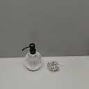 Round Soap Dispenser Bathroom with Black Pump, Glass Pump Bottle with Stainless Steel Pump Liquid Sphere Soap Dispenser Circular Countertop Kitchen