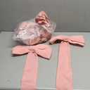 Civaner 16.4 ft Christmas Velvet Bow Garland Staircase Decorations with 6 Pcs 27.5 Inch Large Bow for Stair Railing Fireplace Fence Mantle Holiday Decor Xmas Indoor Outdoor(Pink)