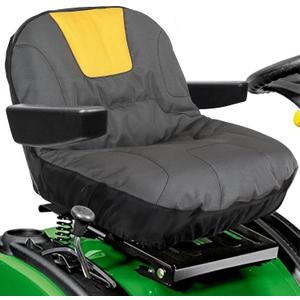 Riding Lawn Mower Seat Cover, Heavy Duty Polyester Oxford Tractor Seat Cover with Padded Cushion Surface, Compatible with Craftsman,Cub Cadet,Kubota Lawn Mower Tractor (M-Armrests)