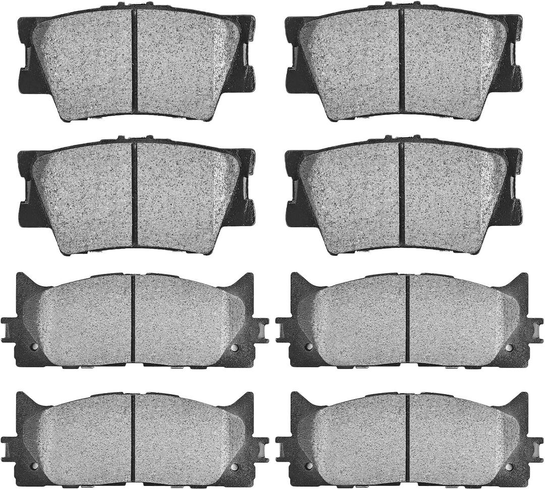 JLEO Front Rear Ceramic Brake Pads for Toyota Camry/Avalon,for Lexus 8pcs