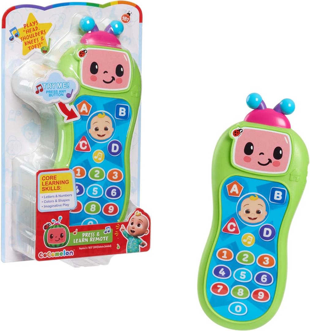 CoComelon Press and Learn Remote, Learning & Education, Officially Licensed Kids Toys for Ages 18 Month by Just Play