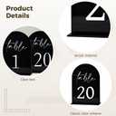 Arch Wedding Table Numbers 1-20 with Stands - Double-Sided Printed 5 x 7 Arch Acrylic Signs with Holder, Black Acrylic Table Numbers for Wedding Receptions, Parties, Anniversaries, Events