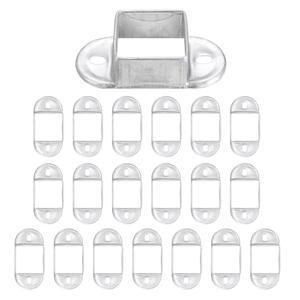 uxcell 20 Pack Square Post Flange Base, Fits 1.6x1.6 Square Tube Galvanized Steel Wall Mount Rail End Bracket Square Base Connector for Deck Fence Railing Handrail Mounting