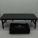 FUNYKICH 3ft Camping Folding Table with 3 Adjustable Height, Portable Small Folding Tables 34.2'' Lx15.7'' W, Lightweight Aluminum Beach Table with Carry Handle for Camping, Backyard BBQ, Picnic (Black)