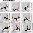 Pilates Board, Foldable Pilates Reformer Set for Home Workout with Timer, 6-in-1 Multifunctional Portable Reformer Pilates Machine at Home Pilates Equipment for Fitness, Exercise, Abs, Core Training
