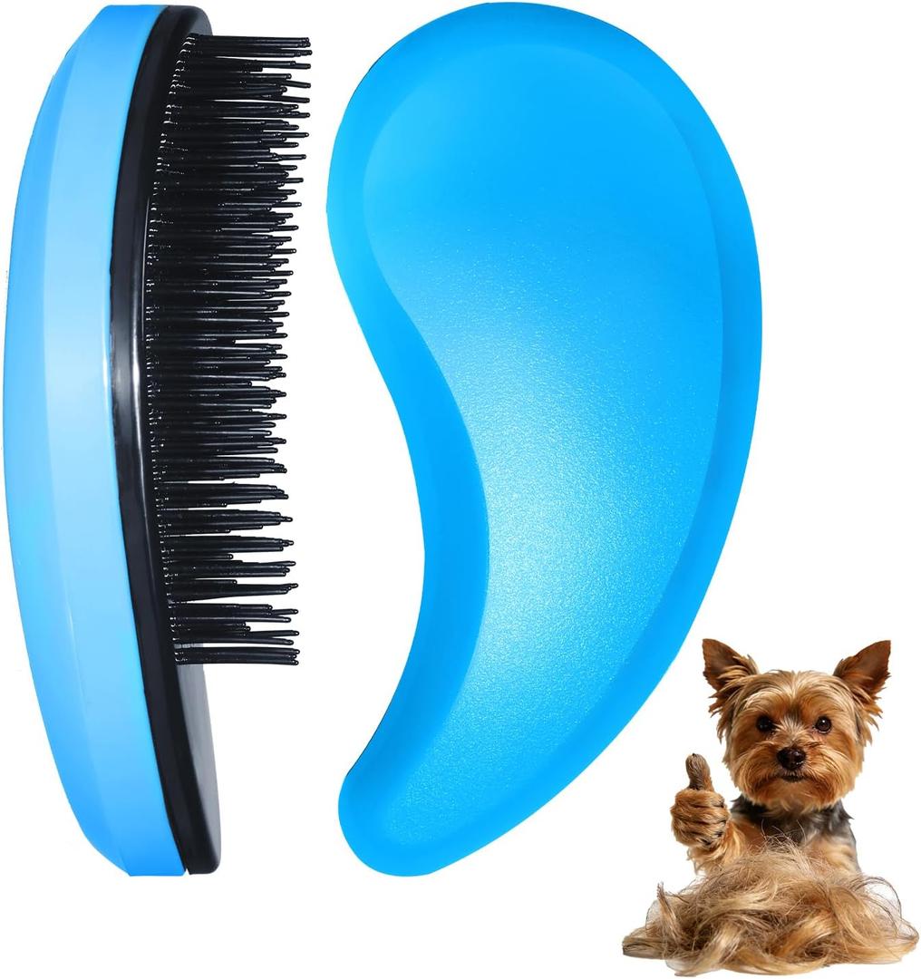 Small Dog Brush- Grooming Tool for Teddy, Yorkies, Maltese, Shih Tzu, Chihuahua - Puppy Hair Brush (Blue)