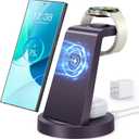 Wireless Charger for Samsung Charging Station: 3 in 1 Wireless Charging Station for Samsung Galaxy Watch - Purple