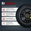 Spare Tire Kit Compatible with 2017-2026 Tesla Model S - Includes 18x4 Rim, 145/85R18 Spare Wheel, 27.7” Rolling Diameter, Includes car Jack kit and tire Carrying Case