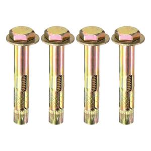 8-Pack Hex Expansion Bolt, M10x70mm Colored Galvanized Iron-Carbon Steel External Hex Expansion Bolts, Anti-Corrosion Metal Bolt for Concrete/Dry Brick/Block Walls