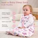 Yoofoss Baby Sleep Sack 6-12 Months, 1.5 Tog Baby Wearable Blanket with 2-Way Zipper, 100% Cotton Organic Fabric Winter Infant Sleeping Sack, Warm Soft Comfy