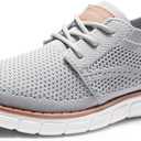 Bruno Marc Boy's Mesh Sneakers Oxfords Casual Dress Lace-Up Lightweight Walking Shoes (6 Big Kid, Grey)
