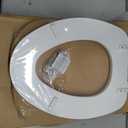 Mayfair Padded Toilet Seat, Cushioned Soft Vinyl over Wood Core Seat, Secure Hinges, Easy Clean, Made in USA, Elongated, White