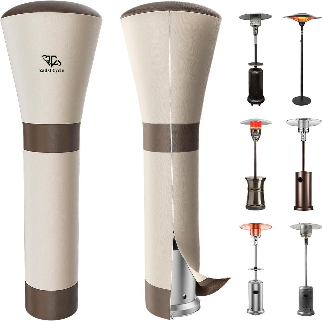 Patio Heater Cover - 89 Inch, Waterproof Outdoor Covers, 600D Heavy Duty, Anti-UV, Tear Resistant, 89"H x 33"D x 19"B
