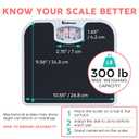 Adamson A21 Analog Scales for Body Weight - Up to 300 LB - New - Anti-Skid Rubber Surface + Large Numbers - Analog Bathroom Scale - Affordable - Durable with 20-Year Assurance - Black