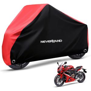 NEVERLAND Motorcycle Cover Waterproof Outdoor - All Season Scooter Covers Heavy Duty with 2 Lock-Holes, Bandage & Storage Bag Fits Most Motorcycles, Scooters, Dirt Bikes, Sportbikes (Up to 86)