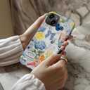 LUMARKE for iPhone 15 Case,Trendy Flower Cover,Wireless Charging