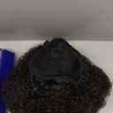 Yargel Hair Short Afro Kinky Curly Drawstring Ponytail Extension For Black Women Synthetic Afro Puff Ponytail Bun With Clips (Natural Black)